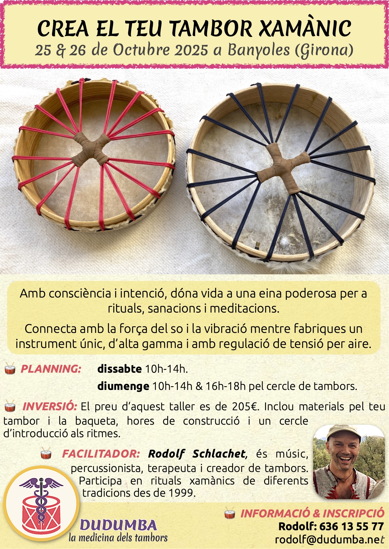 Taller de fabricacion de tambors xamanics setembre 2025- Taller de fabricacion de tambores chamanicos